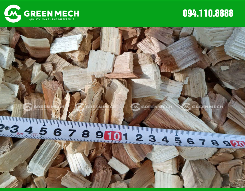 Dăm gỗ thành phẩm từ máy băm dăm gỗ GREEN MECH