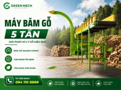 Băm nhanh, vận hành ổn định và tối ưu chi phí với máy băm gỗ 5 tấn.
