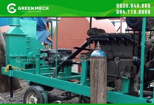 Máy băm gỗ chạy bằng dầu GREEN MECH