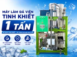Máy đá viên 1 tấn cho ra viên đá đẹp, trong suốt, đảm bảo vệ sinh