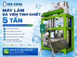 Máy làm đá viên tinh khiết 5 tấn sản xuất đá viên chất lượng cao