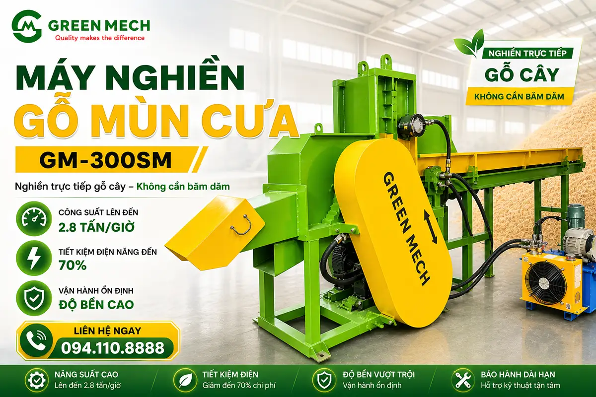 Máy nghiền gỗ GM-300SM