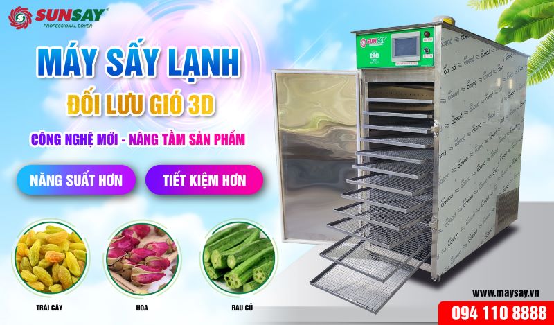 Máy sấy được đa dạng các loại thực phẩm