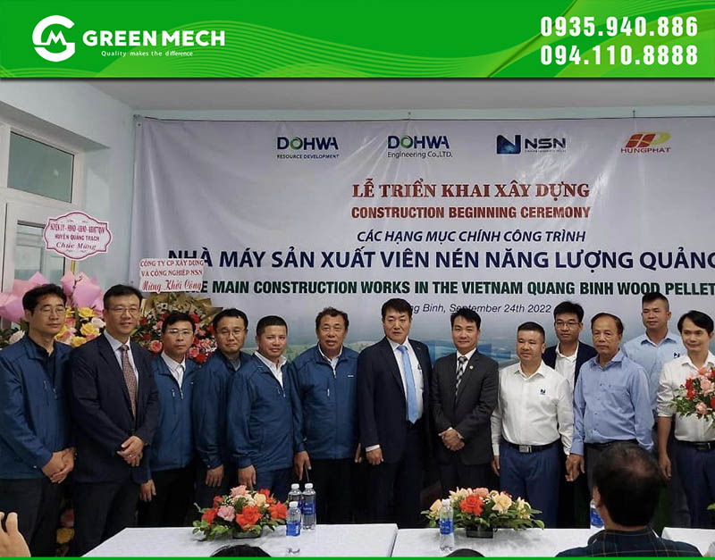 GREEN MECH cung cấp dây chuyền sản xuất viên nén đến Tập đoàn DOHWA Hàn Quốc