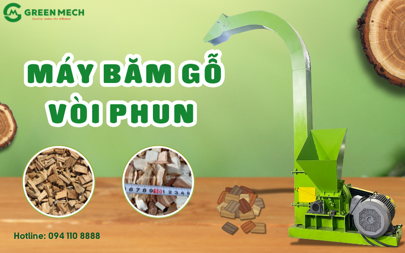 Top 5 lợi ích khi sử dụng máy băm gỗ vòi phun