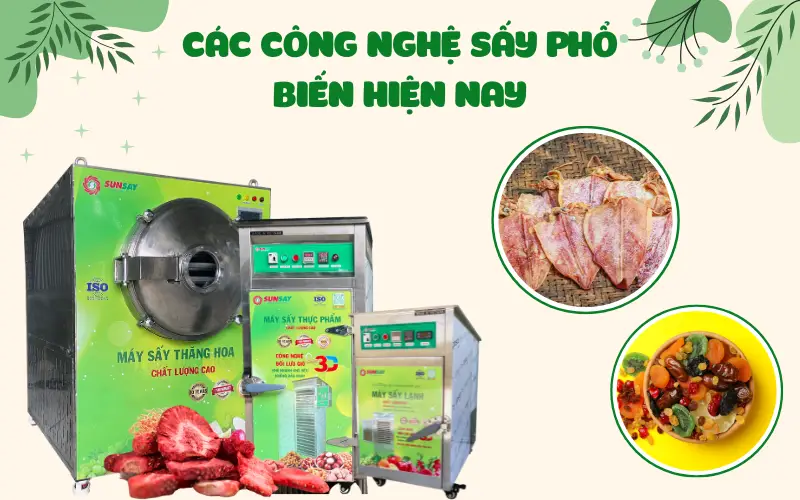 Các loại công nghệ sấy phổ biến hiện nay