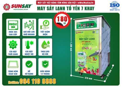 Máy sấy lạnh tổ yến 7 khay