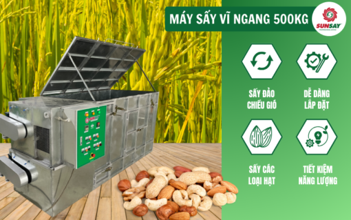 Máy sấy vĩ ngang 500kg