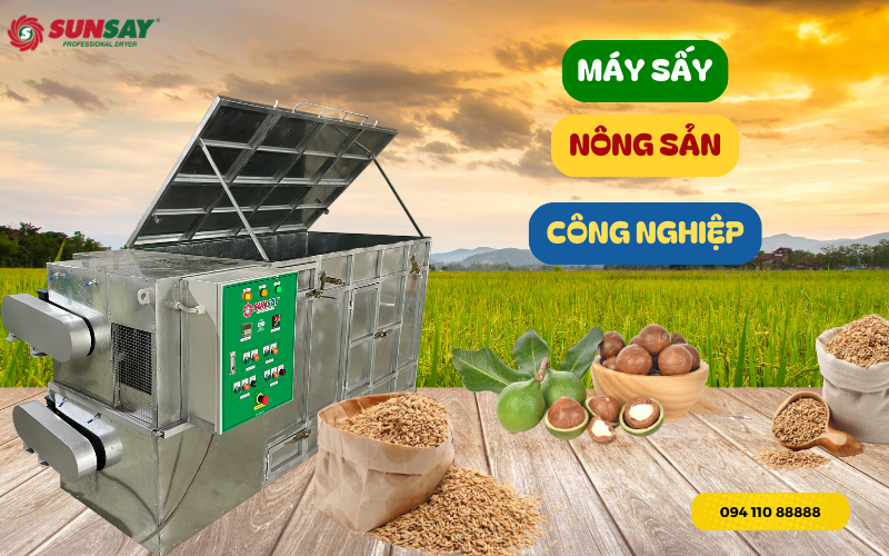 Máy sấy nông sản công nghiệp hiện đại SUNSAY