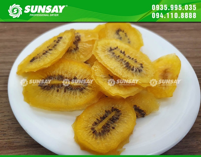 Kiwi sấy dẻo giữ nguyên chất dinh dưỡng, màu sắc của nó