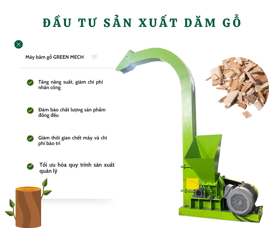 Đầu tư sản xuất dăm gỗ xuất khẩu