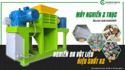 Máy nghiền 2 trục công suất 300kg nghiền được đa vật liệu