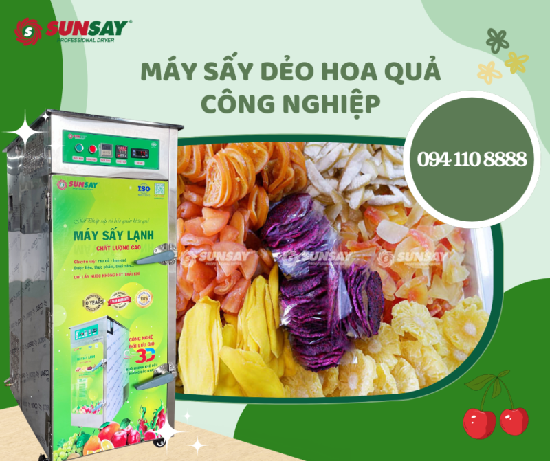 Máy sấy dẻo hoa quả công nghiệp