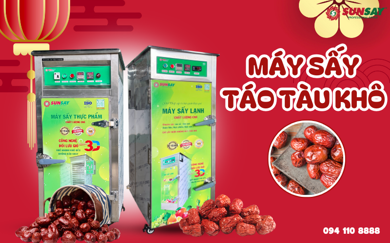 Máy sấy táo tàu khô