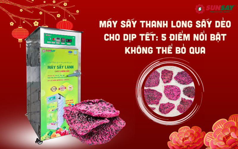 Máy sấy thanh long sấy dẻo cho dịp Tết