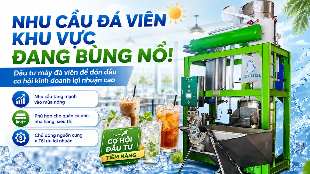 Nhu cầu đá viên tại khu vực tăng mạnh – Đầu tư máy đá viên cho cơ hội kinh doanh