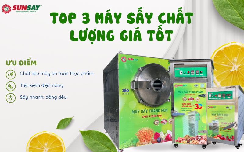 TOP 3 máy sấy chất lượng giá tốt