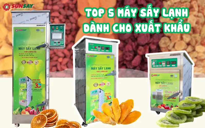 TOP 5 máy sấy lạnh dành cho xuất khẩu đạt chuẩn quốc tế, phù hợp với mọi quy mô sản xuất