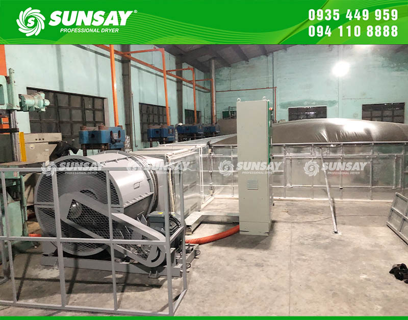 SUNSAY đã hoàn thành lắp đặt hệ thống máy sấy vĩ ngang 20 tấn tại Bình Dương