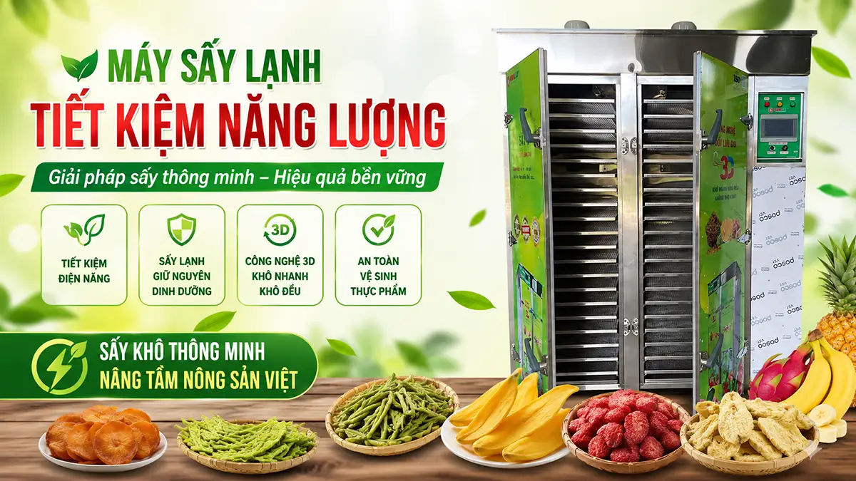 Máy sấy lạnh giúp tiết kiệm năng lượng
