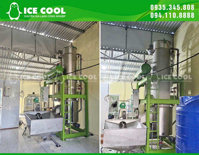 Máy đá được lắp đặt hoàn thiện và đi vào hoạt động ổn định