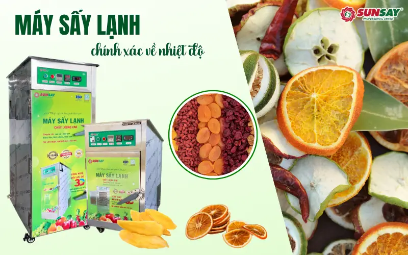 Máy sấy lạnh chính xác về nhiệt độ giúp nâng cao chất lượng sản phẩm sấy