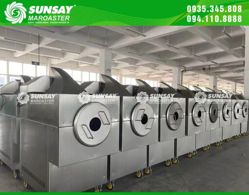 Máy rang hiện đại giúp giữ nguyên bản vị của hạt, không bị ám khói và không mất dưỡng chất của hạt