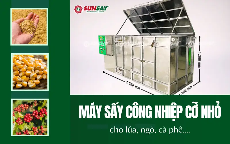 Máy sấy công nghiệp cỡ nhỏ cho lúa, ngô, cà phê – Giải pháp mùa thu hoạch