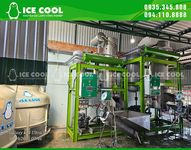 Khách hàng đầu tư 2 máy đá bia 10 tấn và máy đá cà phê 5 tấn