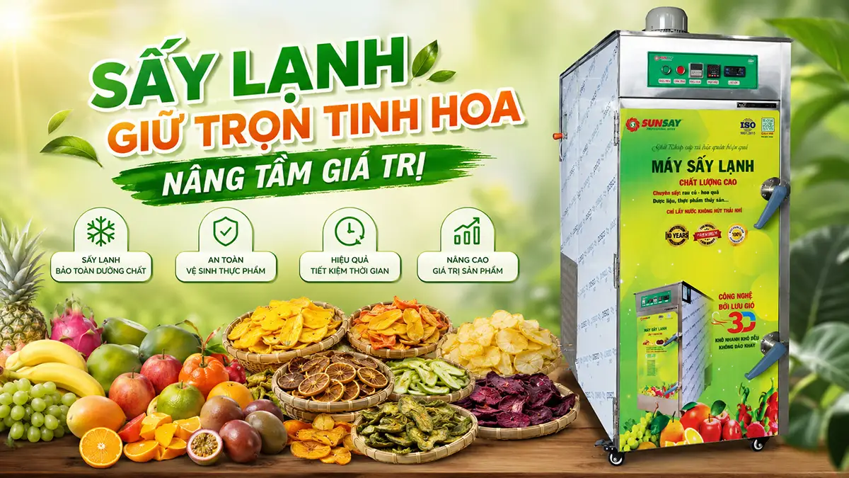 Máy sấy lạnh nâng cao giá trị sản phẩm: Lợi thế cạnh tranh trong chuỗi cung ứng hiện đại
