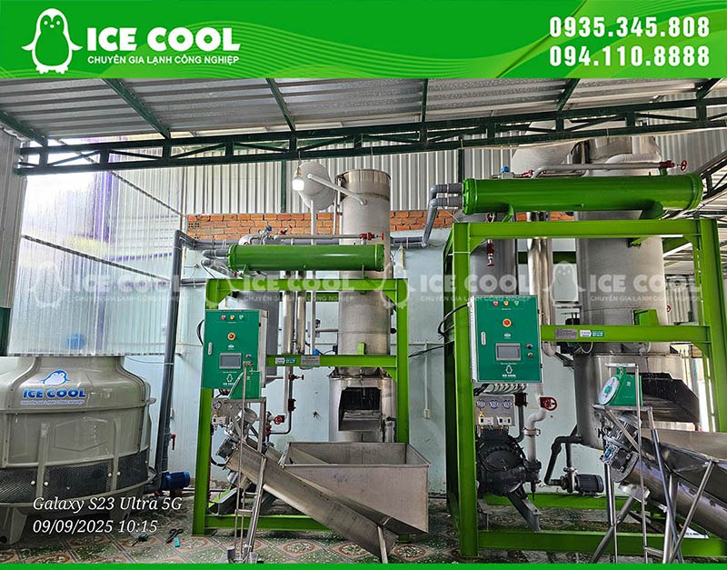 Lắp đặt 2 máy đá viên tại Bình Thuận - Đáp ứng nhu cầu sản xuất đá viên công nghiệp