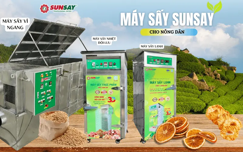Máy sấy SUNSAY cho nông dân giúp giảm hao hụt, tăng giá trị nông sản