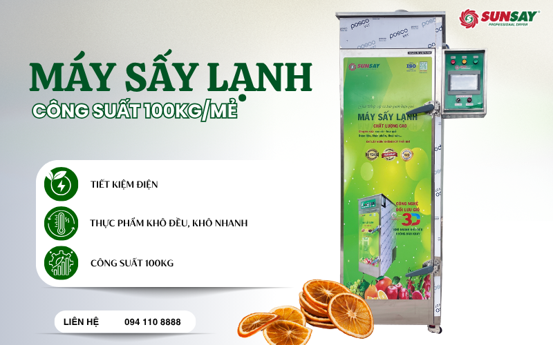 Khởi nghiệp chế biến nông sản với máy sấy lạnh công suất 100kg một mẻ – Bước khởi đầu thông minh