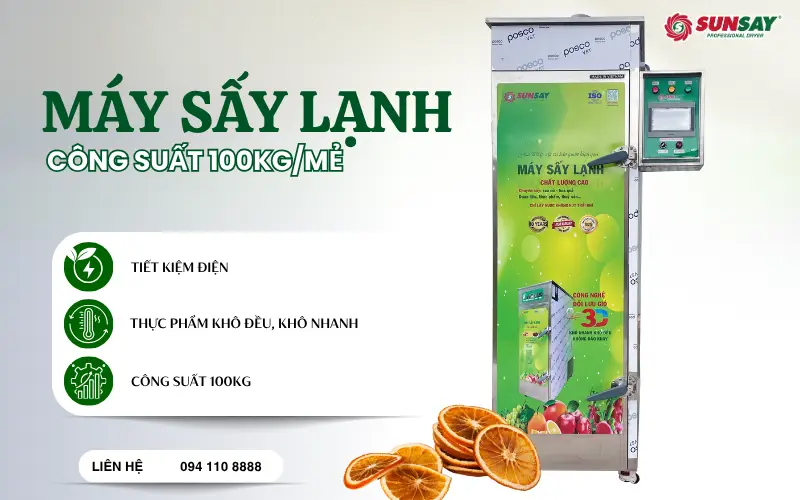 Khởi nghiệp chế biến nông sản với máy sấy lạnh công suất 100kg một mẻ – Bước khởi đầu thông minh