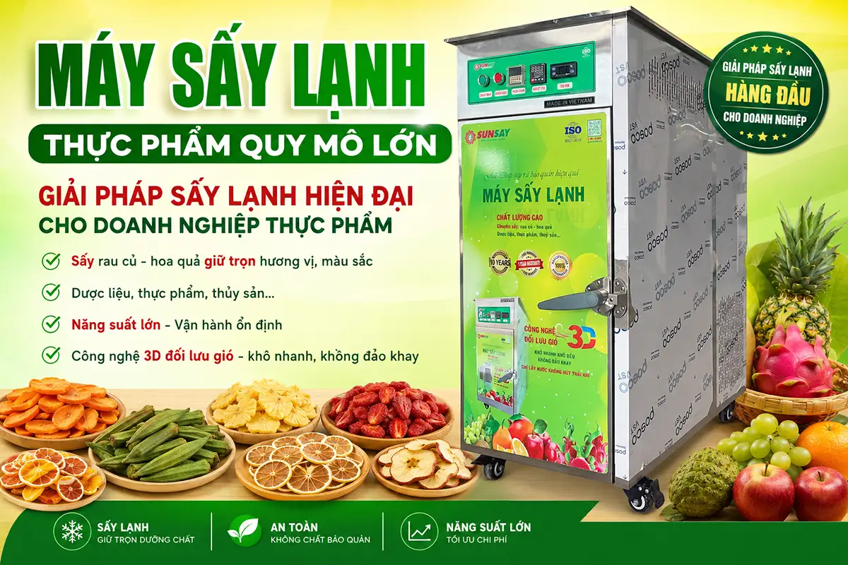 Có nên đầu tư máy sấy lạnh thực phẩm quy mô lớn cho cơ sở sản xuất không?