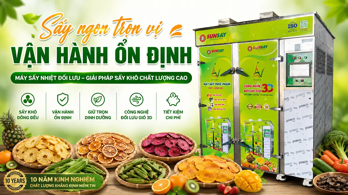 Máy sấy nhiệt đối lưu vận hành ổn định có thực sự cần thiết cho mô hình sấy chuyên nghiệp?