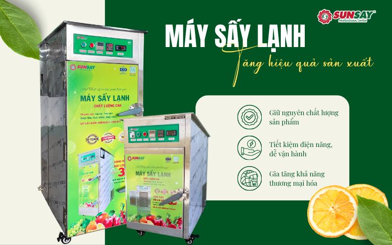 Máy sấy lạnh tăng hiệu quả sản xuất tại các mô hình OCOP địa phương