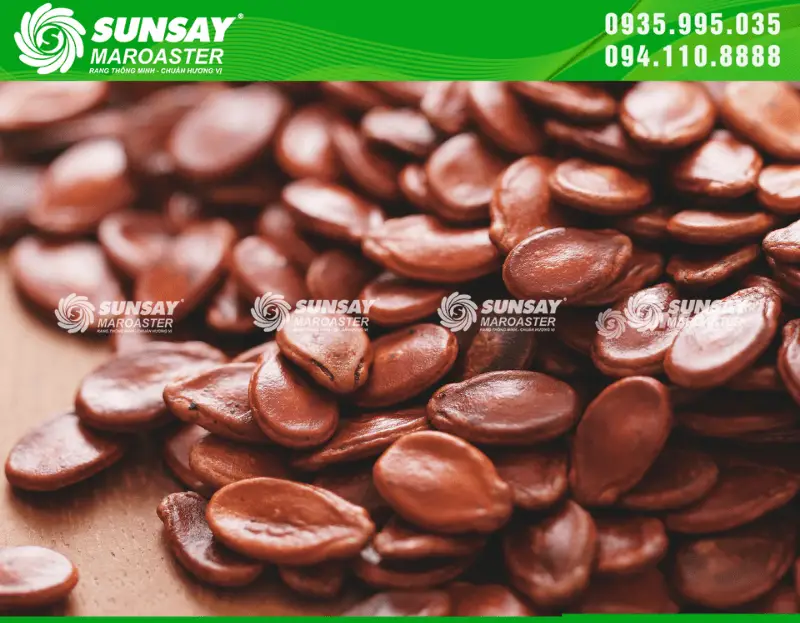 Hạt sau khi rang có màu đẹp, không bị nứt giúp tăng giá trị bán ra