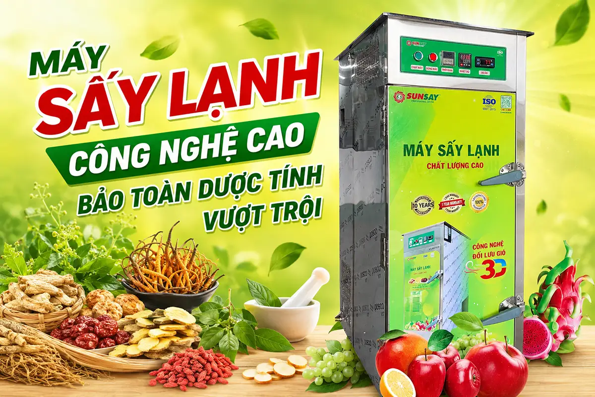 Máy sấy lạnh dược liệu công nghệ cao – Kiểm soát nhiệt độ chính xác, giữ trọn dược tính