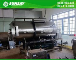 Máy được làm hoàn toàn bằng INOX 304 đảm bảo an toàn vệ sinh thực phẩm