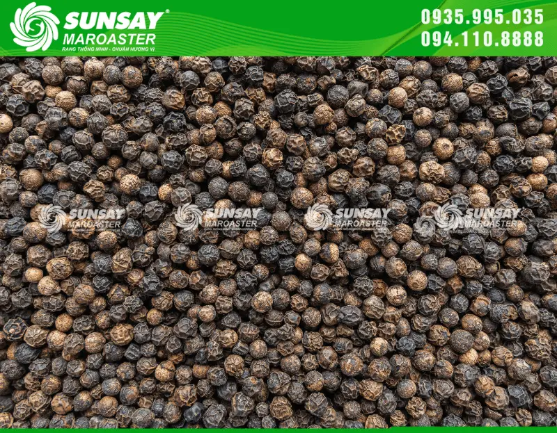 Máy rang tiêu giúp tiêu có giá trị hơn khi bán