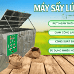 Máy sấy lúa giảm ẩm nhanh mùa mưa giúp giữ chất lượng hạt và ổn định giá bán