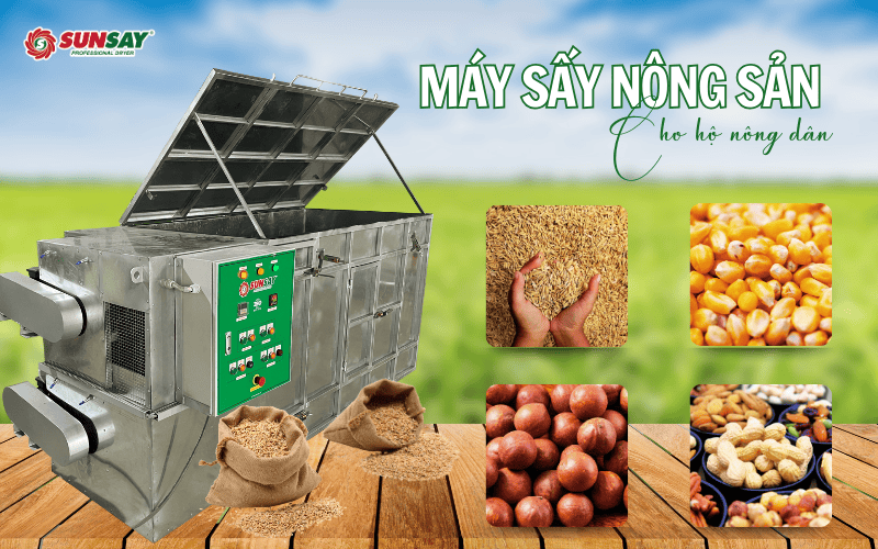 Máy sấy nông sản cho hộ nông dân