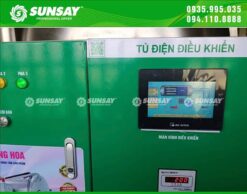 Máy sử dụng màn hình HMI hiện đại, dễ sử dụng và lưu trữ được công thức sấy