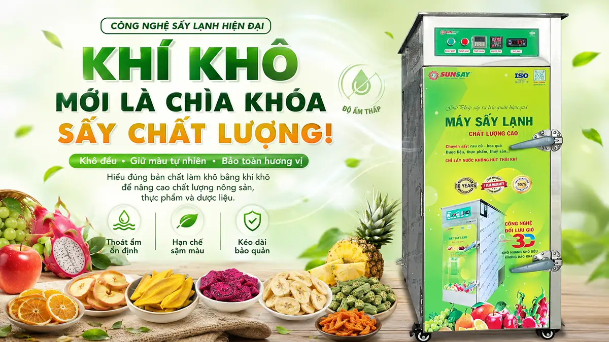 Bản chất của việc làm khô bằng khí khô và vai trò quyết định đến chất lượng sản phẩm