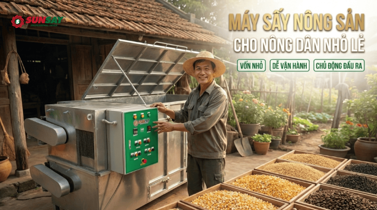 Máy sấy nông sản cho nông dân nhỏ lẻ