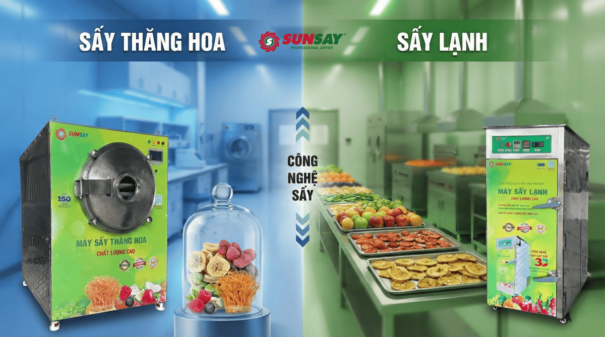 So sánh chuẩn giữa thăng hoa và sấy lạnh