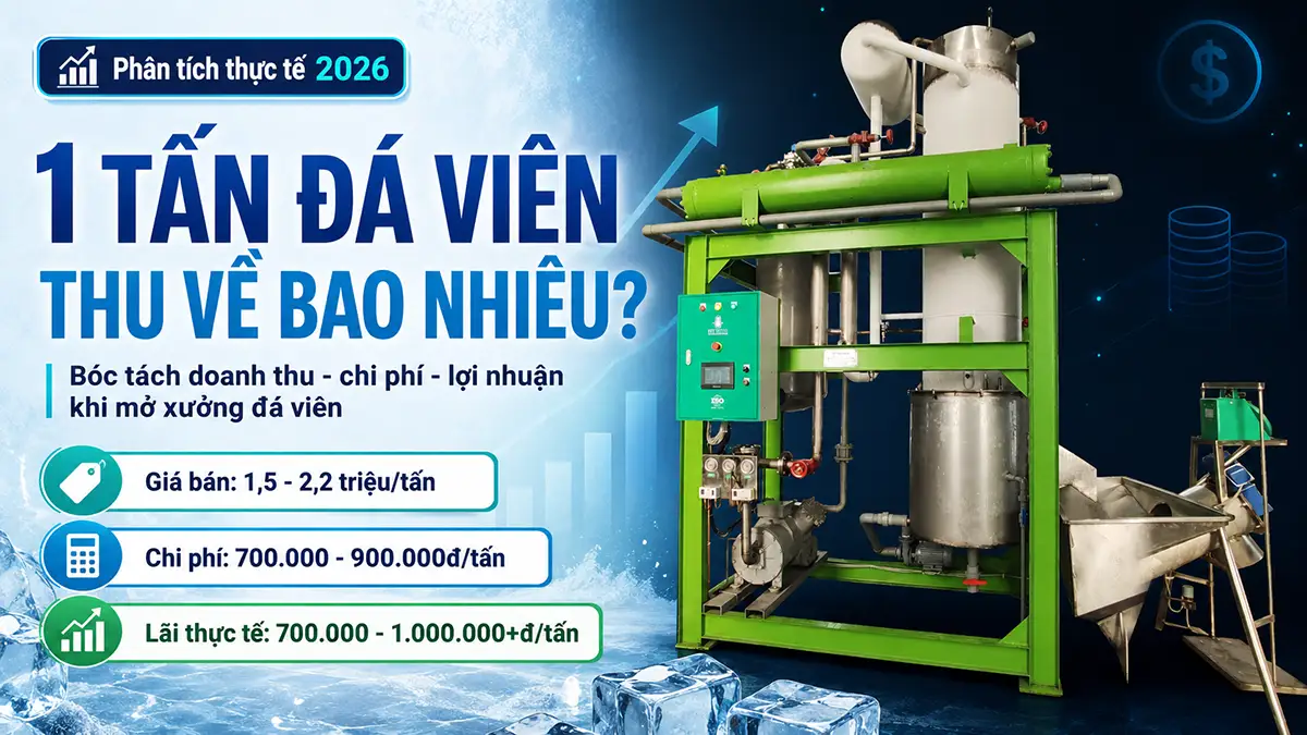 Mỗi tấn đá bán được bao nhiêu tiền? Tính toán lợi nhuận khi mở xưởng đá viên