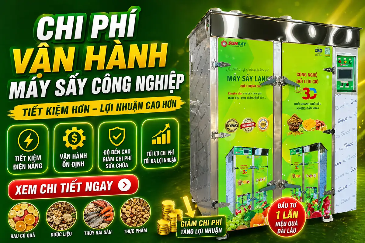 Chi phí vận hành máy sấy công nghiệp