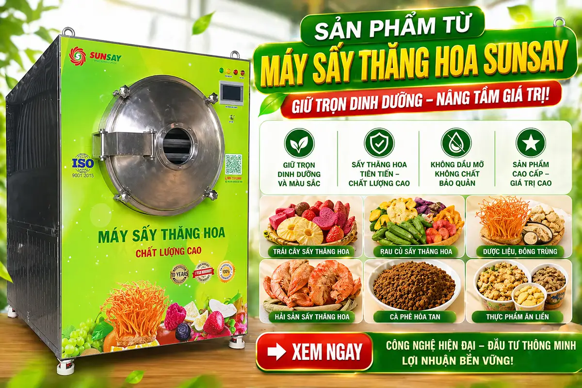 Sản phẩm từ máy sấy thăng hoa SUNSAY có đạt tiêu chuẩn xuất khẩu không?